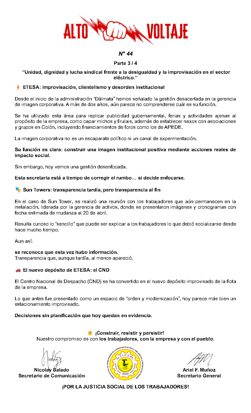 Boletín Alto Voltaje Nº44 Página 3