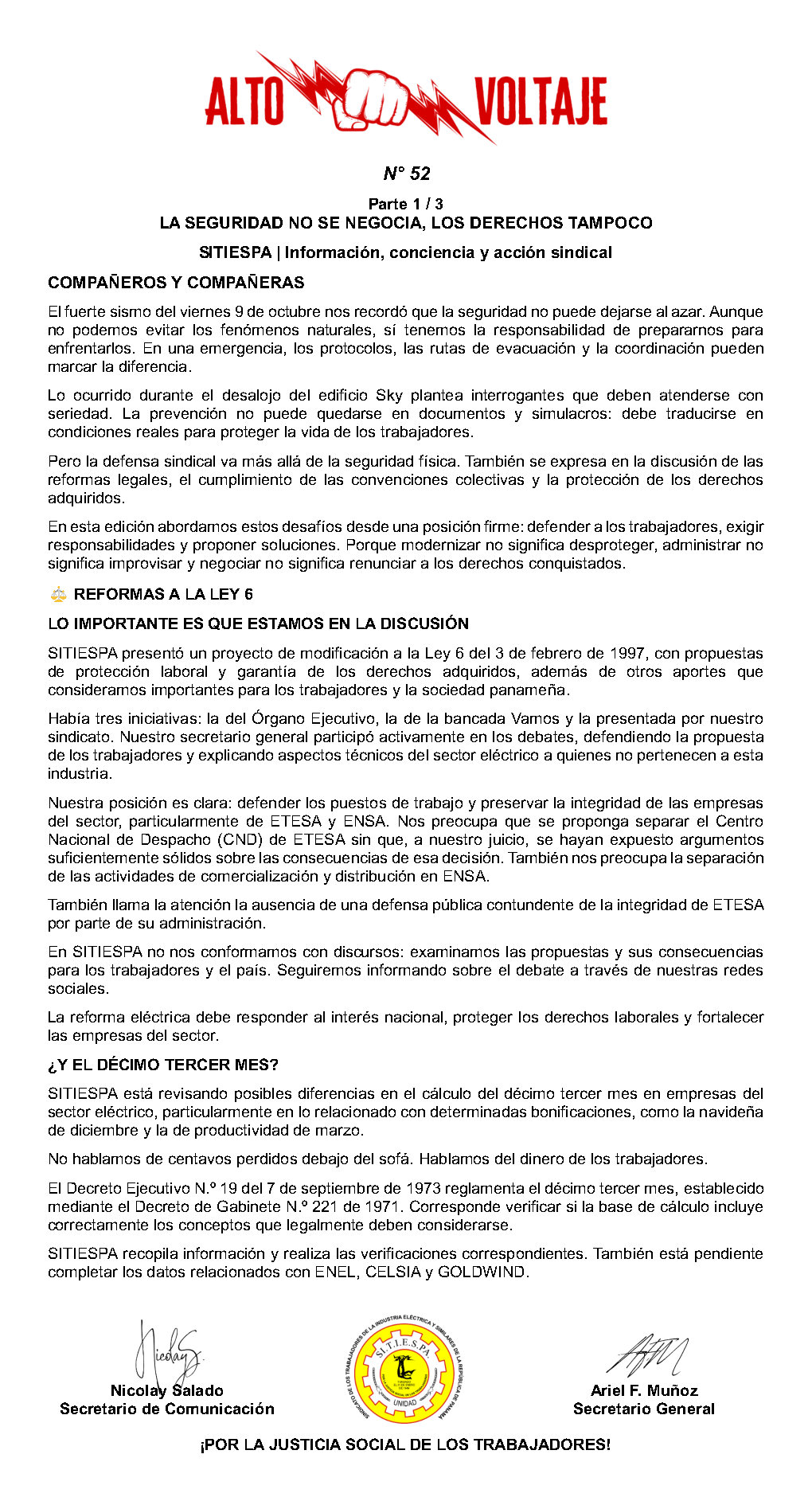 Alto Voltaje N.º 52 — Página 1